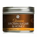 Ghanaian Brown Sugar Honey All-Natural Soy Candle In Tin