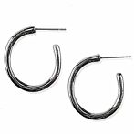 Gunmetal Hoop Earrings