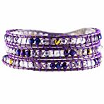 Violet Crystal Beaded Wrap