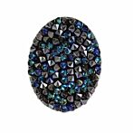 Large Bermuda Blue Crystal Oval Screen