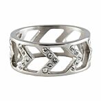 Silver Chevron Ring - Size 7