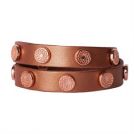 Rose Gold Leather Wrap with Rose Gold Studs