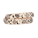 Snakeskin Leather Wrap with Silver Studs